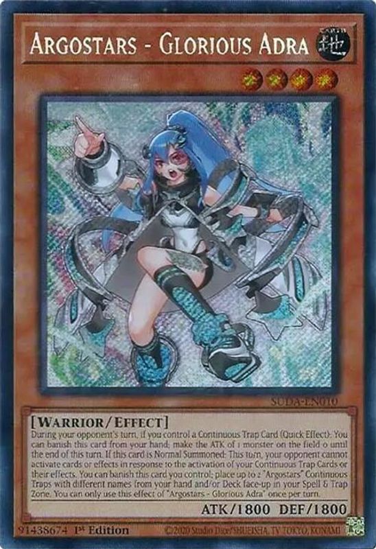 Argostars - Glorious Adra - SUDA-EN010 - Secret Rare - 1st Edition
