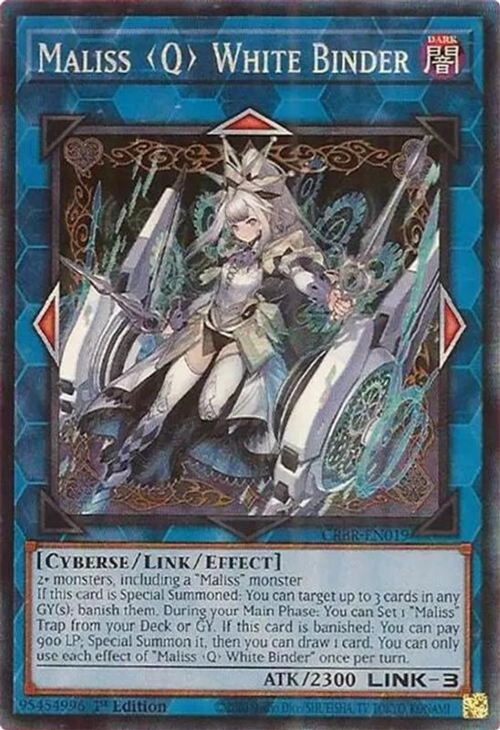 Maliss Q White Binder (CR) - CRBR-EN019 - Collector's Rare - 1st Edition