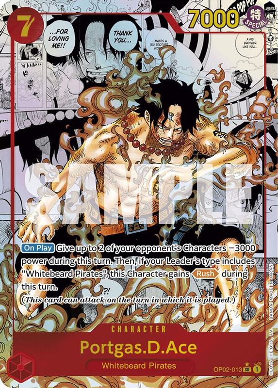 Portgas.D.Ace (PRB01) (STAR) (Manga) (Reprint)- OP02-013 - Super Rare