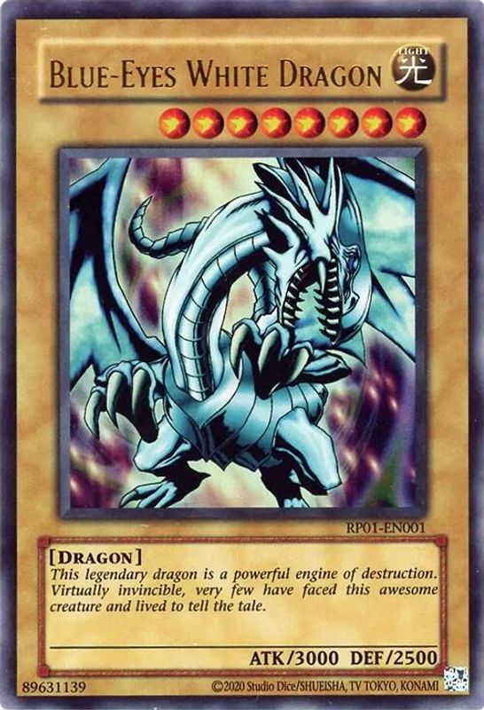 Blue-Eyes White Dragon (2020 Date Reprint) - RP01-EN001 - Ultra Rare