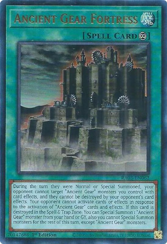 Ancient Gear Fortress (UR) - RA03-EN062 - Ultra Rare - 1st Edition