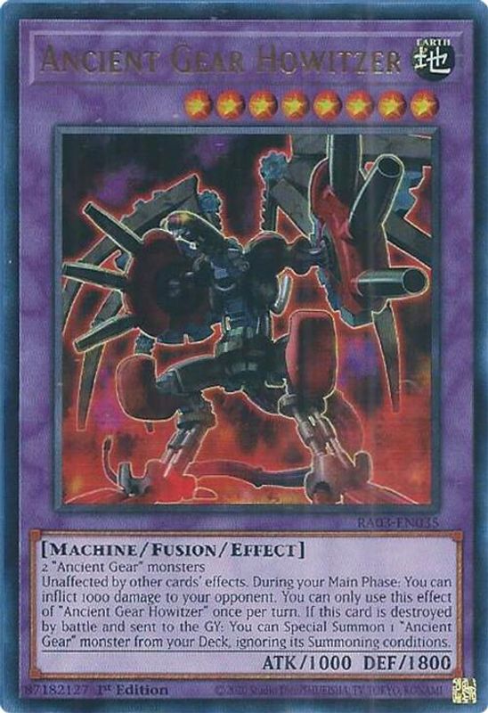 Ancient Gear Howitzer (UR) - RA03-EN035 - Ultra Rare - 1st Edition