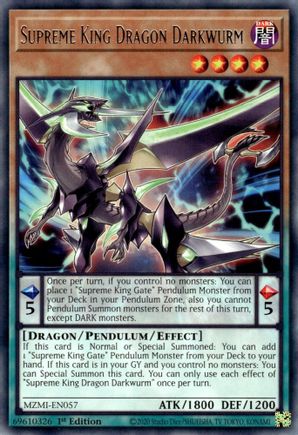 Supreme King Dragon Darkwurm - MZMI-EN057 - Rare - 1st Edition