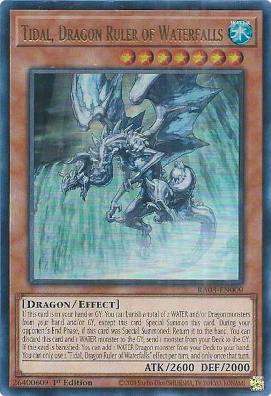 Tidal, Dragon Ruler of Waterfalls (UR) - RA03-EN009 - Ultra Rare - 1st Edition