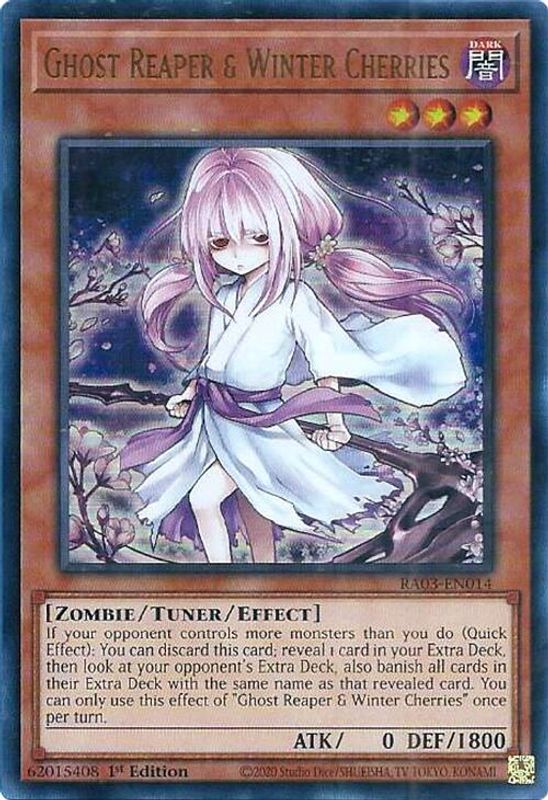 Ghost Reaper & Winter Cherries (Alternate Art) (UR) - RA03-EN014 - Ultra Rare - 1st Edition
