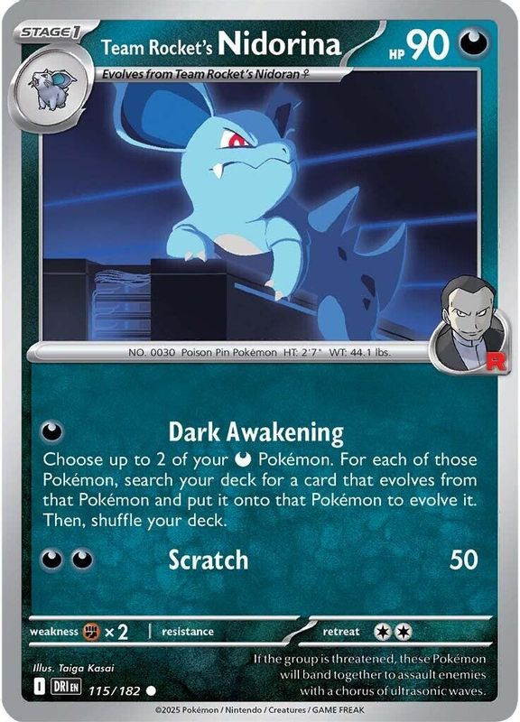 Team Rocket's Nidorina - 115/182 - Common