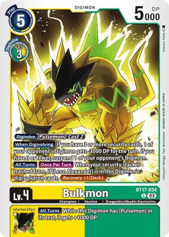 Bulkmon - BT17-034 - Common