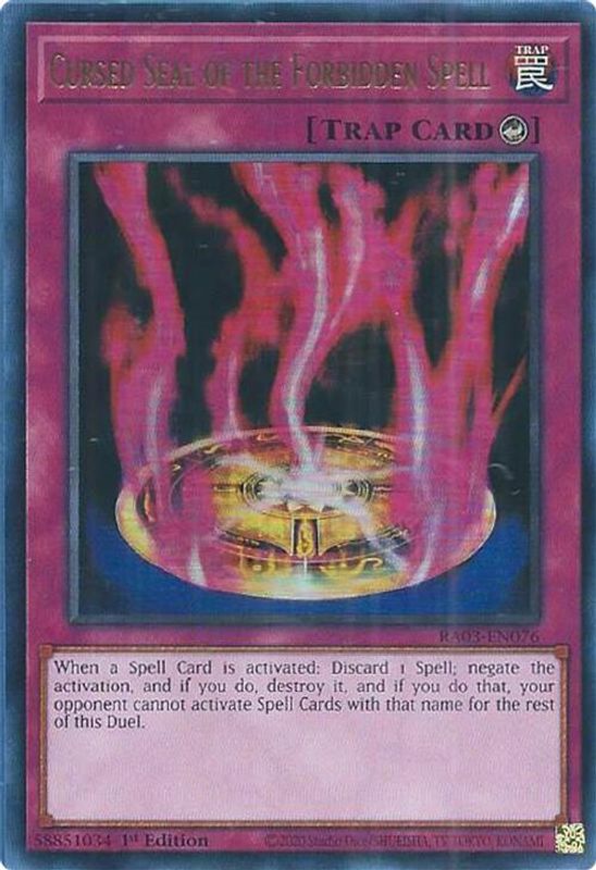 Cursed Seal of the Forbidden Spell (UR) - RA03-EN076 - Ultra Rare - 1st Edition