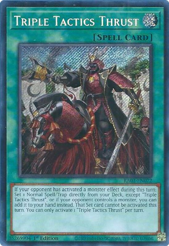 Triple Tactics Thrust (Secret Rare) - RA03-EN072 - Secret Rare - 1st Edition
