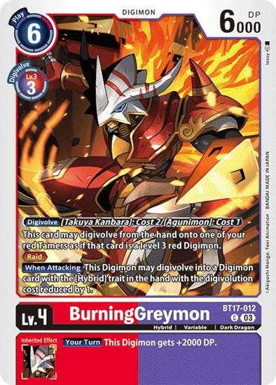 BurningGreymon - BT17-012 - Common