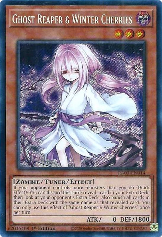 Ghost Reaper & Winter Cherries (Alternate Art) (Secret Rare) - RA03-EN014 - Secret Rare - 1st Edition