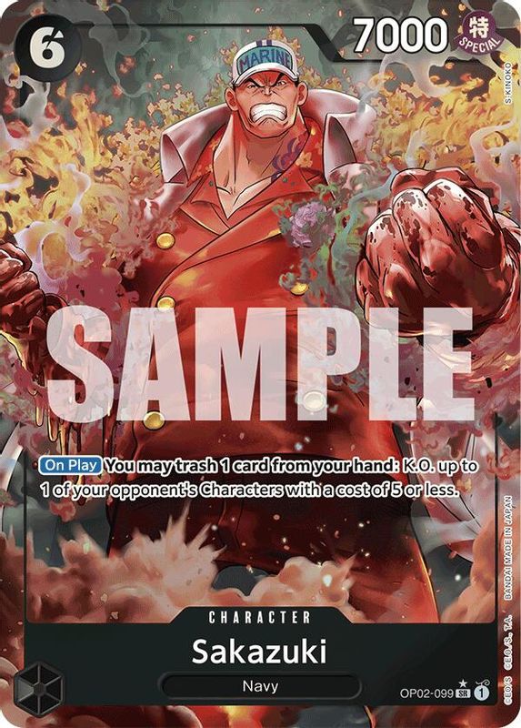 Sakazuki (PRB01) (Alternate Art) - OP02-099 - Super Rare