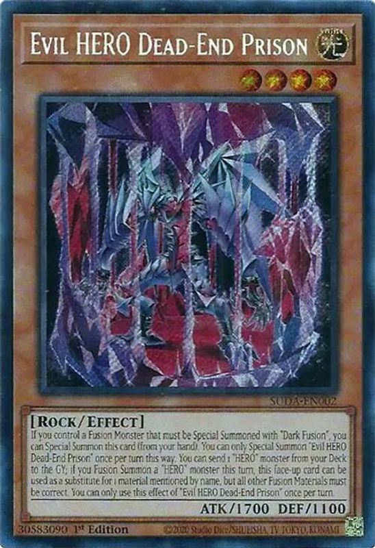 Evil HERO Dead-End Prison - SUDA-EN002 - Secret Rare - 1st Edition