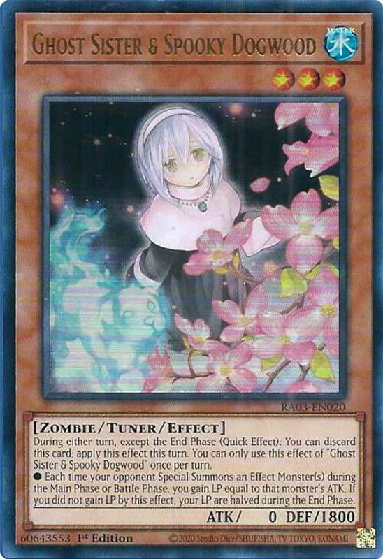 Ghost Sister & Spooky Dogwood (Alternate Art) (UR) - RA03-EN020 - Ultra Rare - 1st Edition