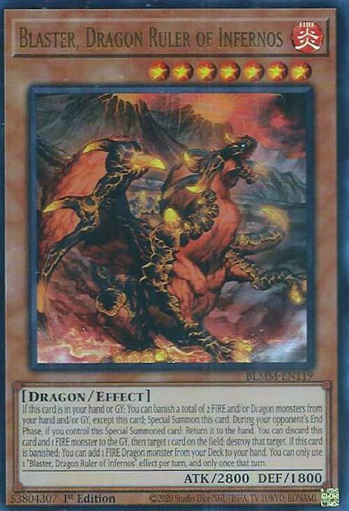 Blaster, Dragon Ruler of Infernos - BLMM-EN119 - Ultra Rare - 1st Edition