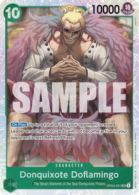Donquixote Doflamingo (Reprint) - OP04-031 - Super Rare  (No Pencil Mark)
