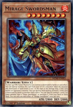 Mirage Swordsman - MZMI-EN003 - Rare - 1st Edition