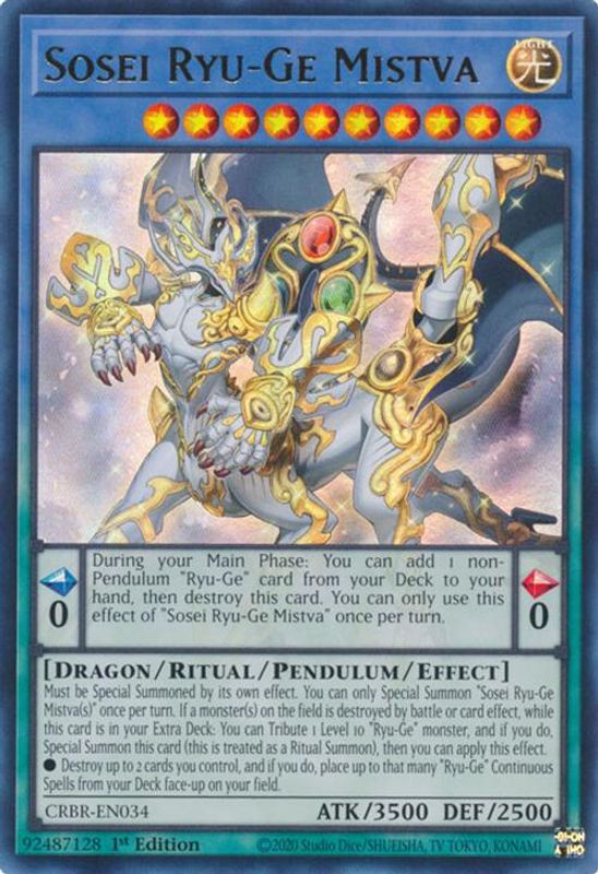 Sosei Ryu-Ge Mistva - CRBR-EN034 - Ultra Rare - 1st Edition