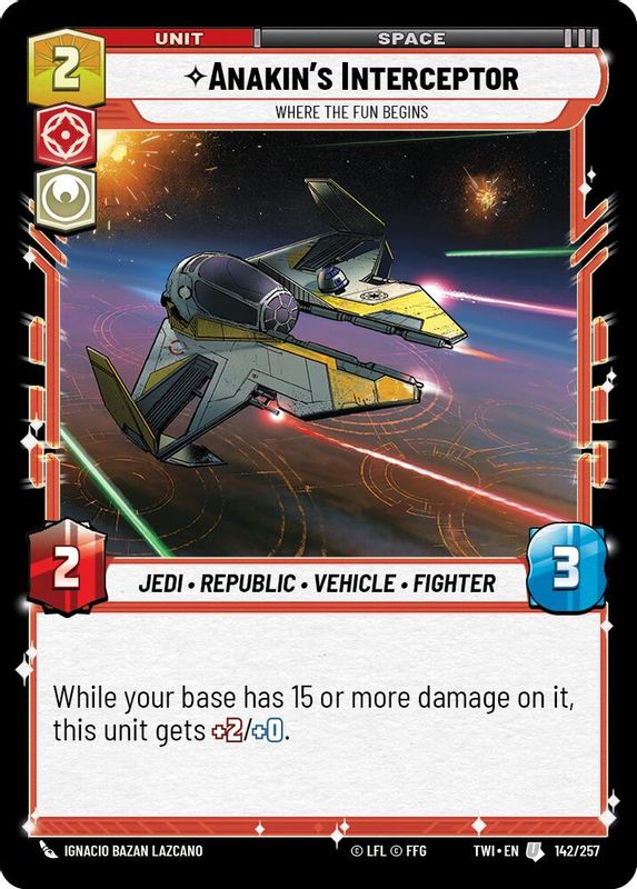 Anakins's Interceptor - Where the Fun Begins - 142/257 - Uncommon