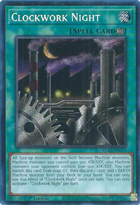 Clockwork Night (Secret Rare) - RA03-EN071 - Secret Rare - 1st Edition