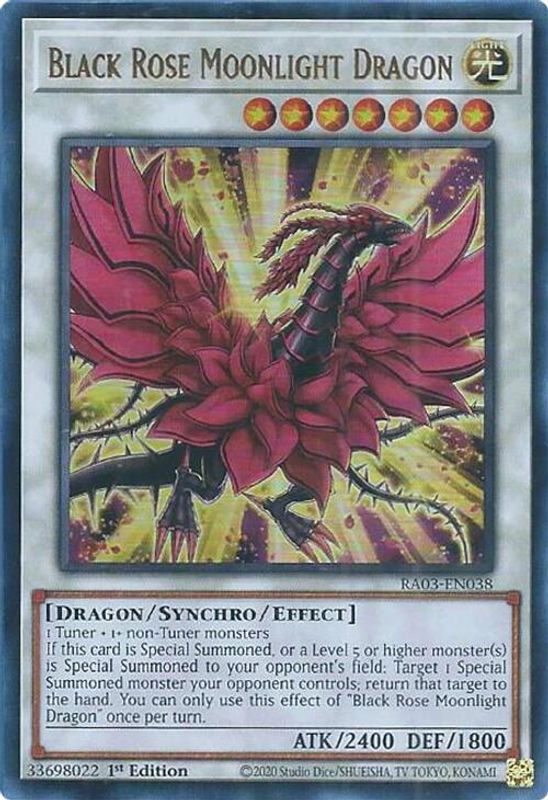 Black Rose Moonlight Dragon (UR) - RA03-EN038 - Ultra Rare - 1st Edition