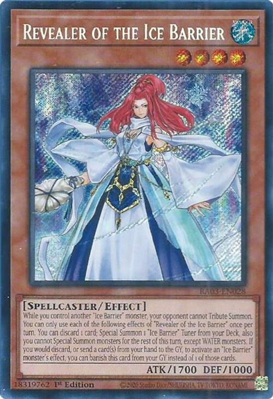 Revealer of the Ice Barrier (Secret Rare) - RA03-EN028 - Secret Rare - 1st Edition