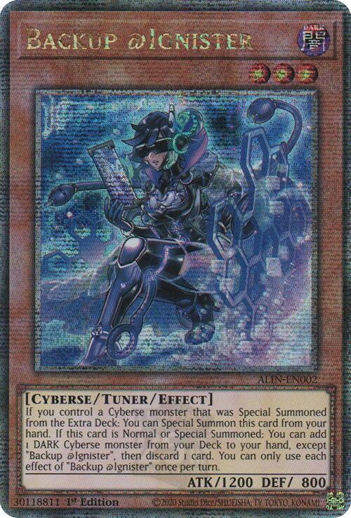 Backup @Ignister - ALIN-EN002 - Quarter Century Secret Rare - 1st Edition