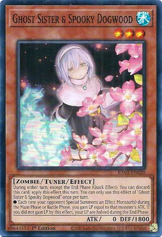 Ghost Sister & Spooky Dogwood (Alternate Art) - RA03-EN020 - Super Rare - 1st Edition