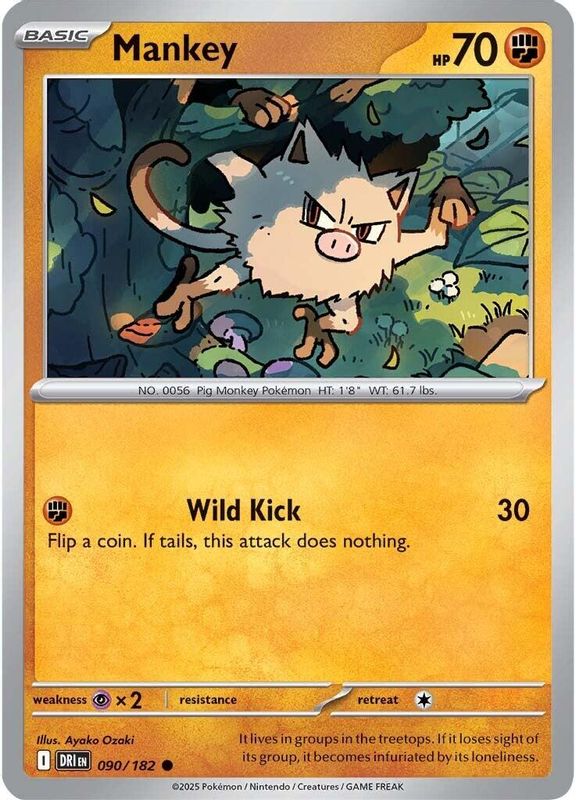 Mankey - 090/182 - Common