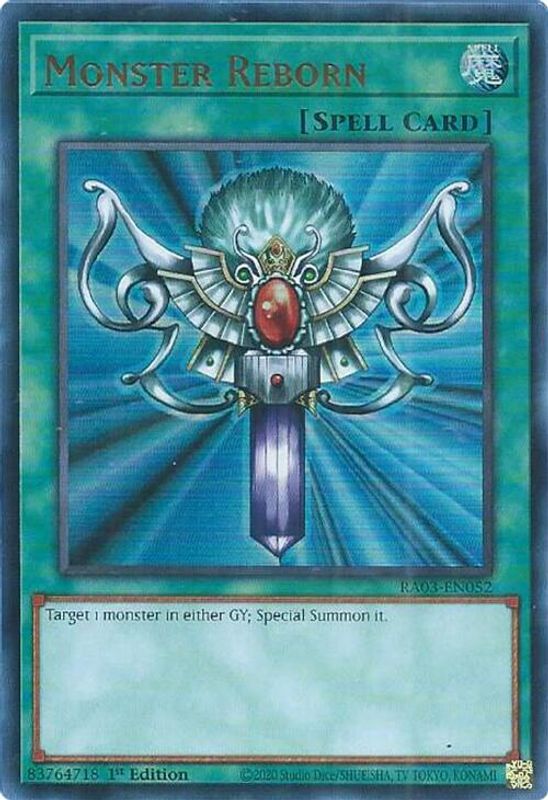 Monster Reborn (UR) - RA03-EN052 - Ultra Rare - 1st Edition