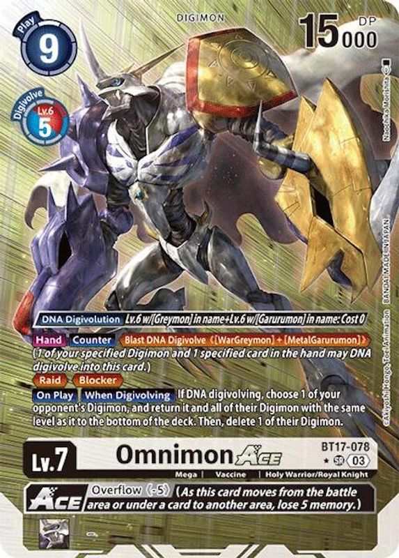401 Games Canada - Omnimon ACE (Alternate Art) - BT17-078 - Super Rare 401 Games Canada - Omnimon ACE (Alternate Art) - BT17-078 - Super Rare