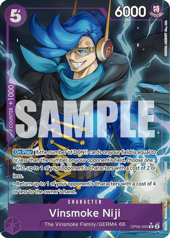 Vinsmoke Niji (PRB01) (Alternate Art) - OP06-065 - Rare