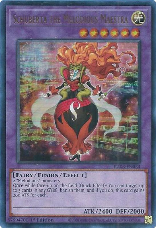 Schuberta the Melodious Maestra (UR) - RA03-EN034 - Ultra Rare - 1st Edition