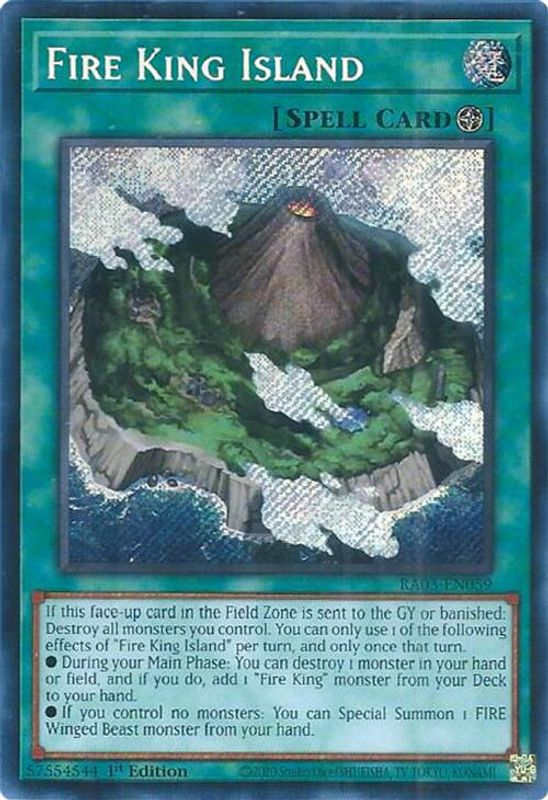 Fire King Island (Secret Rare) - RA03-EN059 - Secret Rare - 1st Edition