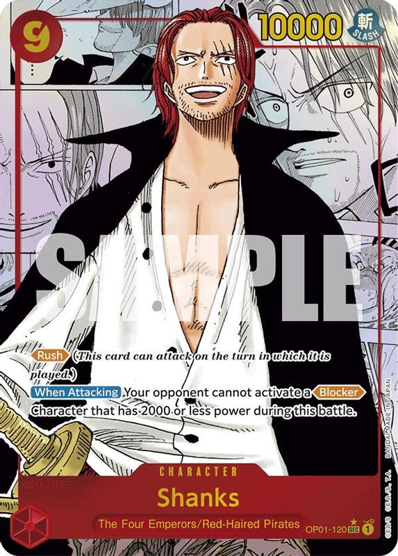 Shanks (PRB01) (STAR) (Manga) (Reprint) - OP01-120 - Secret Rare