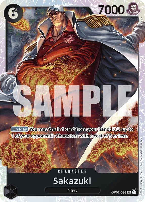 Sakazuki (Reprint) - OP02-099 - Super Rare  (No Pencil Mark)
