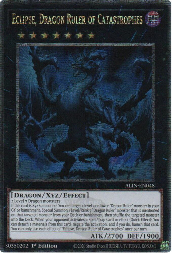 Eclipse, Dragon Ruler of Catastrophes - ALIN-EN048 - Quarter Century Secret Rare - 1st Edition
