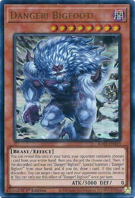 Danger! Bigfoot! (Alternate Art) (UR) - RA03-EN019 - Ultra Rare - 1st Edition