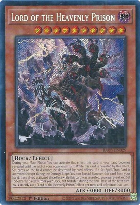 Lord of the Heavenly Prison (Secret Rare) - RA03-EN029 - Secret Rare - 1st Edition