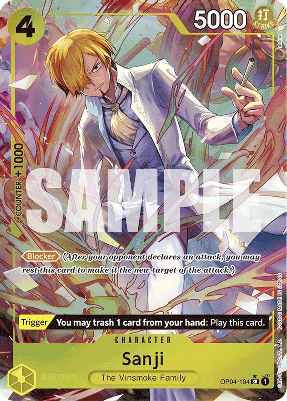 Sanji (PRB01) (Alternate Art) - OP04-104 - Super Rare
