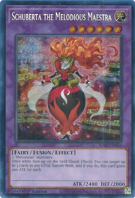 Schuberta the Melodious Maestra (Secret Rare) - RA03-EN034 - Secret Rare - 1st Edition