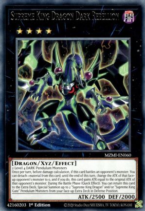 Supreme King Dragon Dark Rebellion - MZMI-EN060 - Rare - 1st Edition