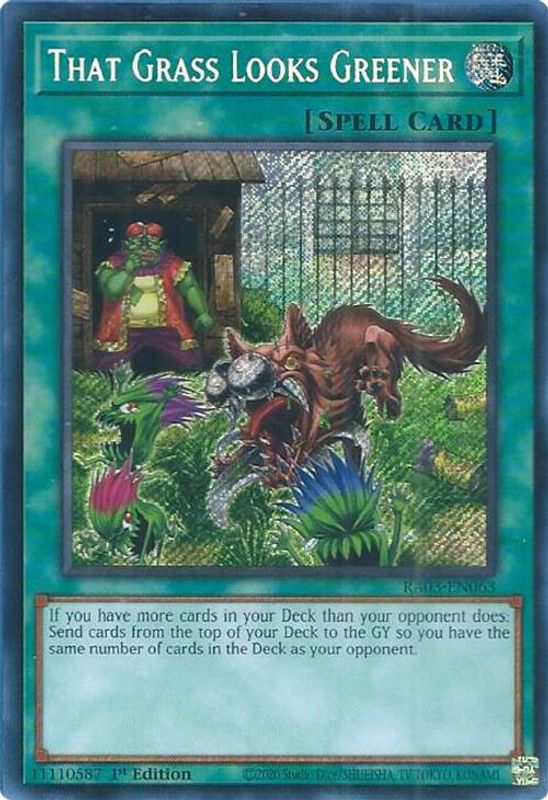 That Grass Looks Greener (Secret Rare) - RA03-EN063 - Secret Rare - 1st Edition