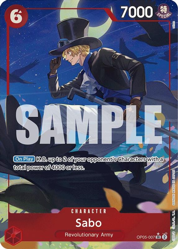 Sabo (PRB01) (Alternate Art) - OP05-007 - Super Rare