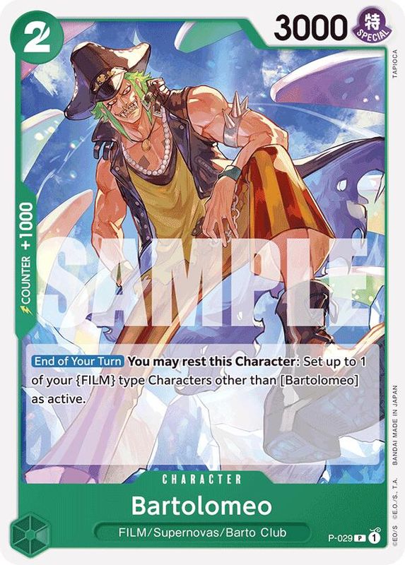 Bartolomeo (White Borders) (Reprint) - P-029 - Promo  (No Pencil Mark)