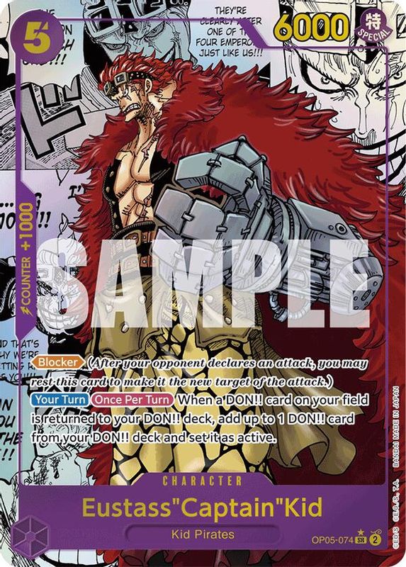 Eustass"Captain"Kid (REMINDER TEXT) (Manga) (Reprint) - OP05-074 - Super Rare