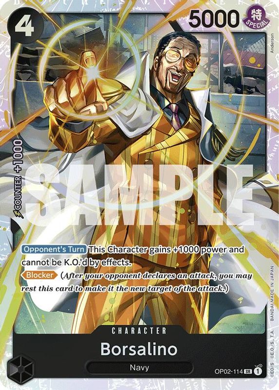 Borsalino (Reprint) - OP02-114 - Super Rare  (No Pencil Mark)