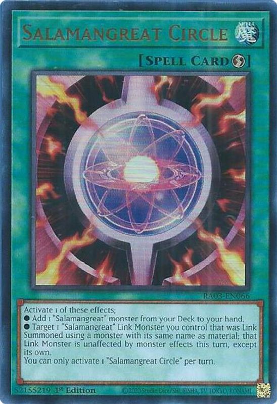 Salamangreat Circle (UR) - RA03-EN066 - Ultra Rare - 1st Edition