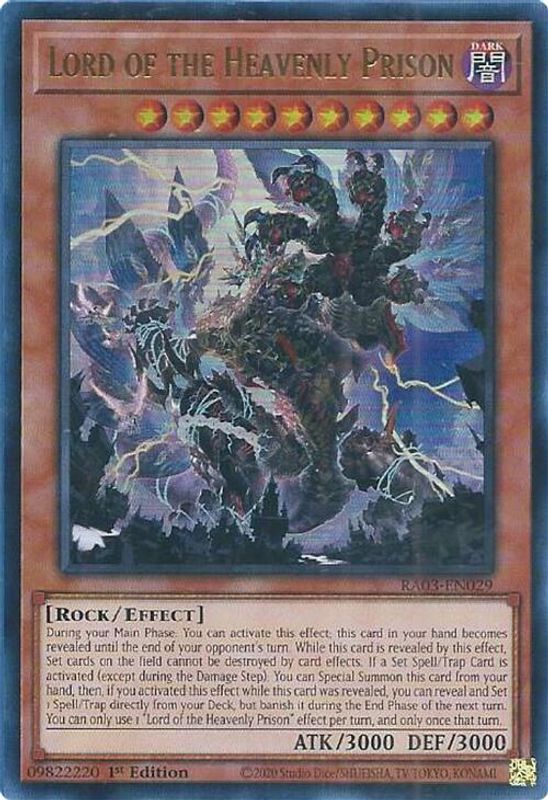 Lord of the Heavenly Prison (UR) - RA03-EN029 - Ultra Rare - 1st Edition