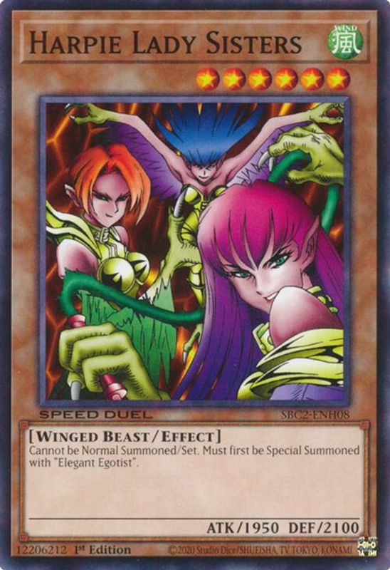 Harpie Lady Sisters - SBC2-ENH08 - Common - 1st Edition